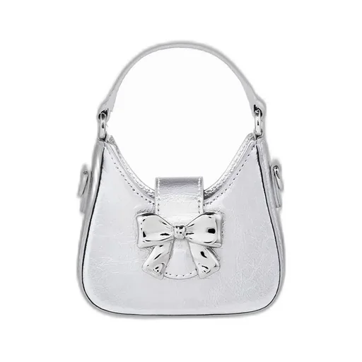 Ribbon Mini Hobo Bag / Sil
