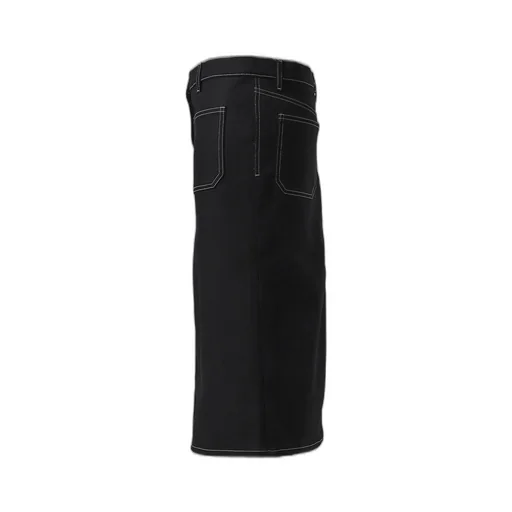 2-Pocket Denim Skirt / Blk/Wht