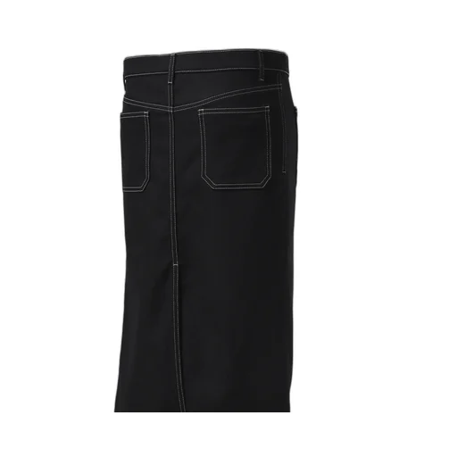 2-Pocket Denim Skirt / Blk/Wht