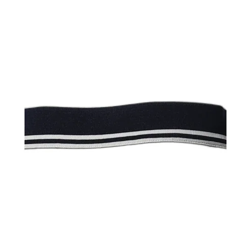 Abigail Wool Pleated Skirt / Navy Cream