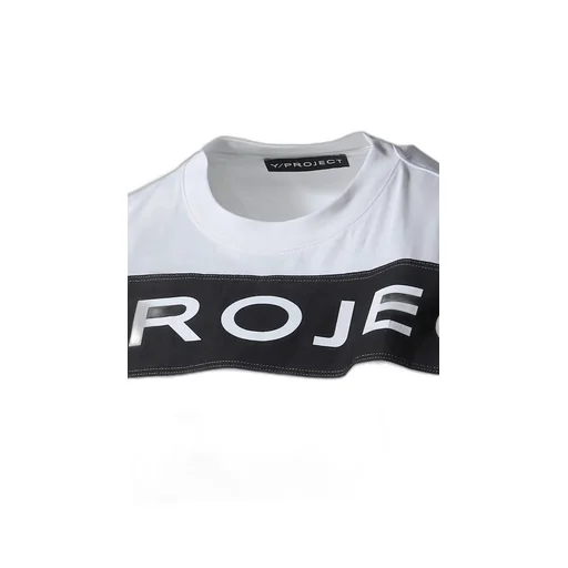 Scrunched Logo Long Sleeve Crop Top / Wht