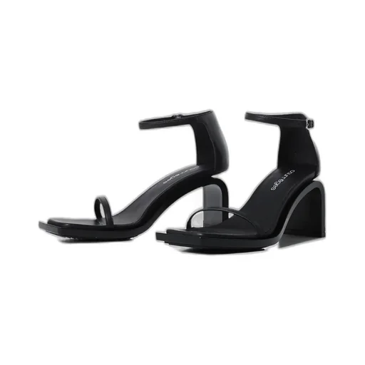 Stream Leather Sandals / Black
