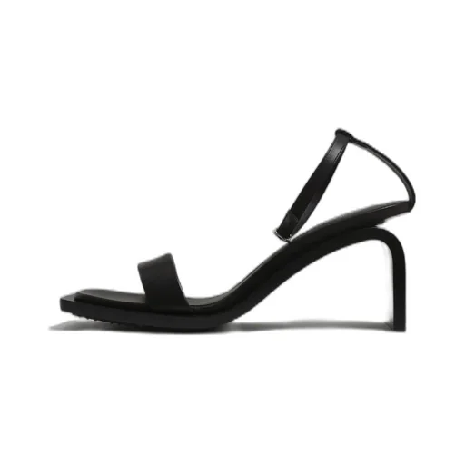 Stream Leather Sandals / Black