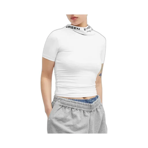 Evergreen Triple Collar Fitted T-Shirt / Wht