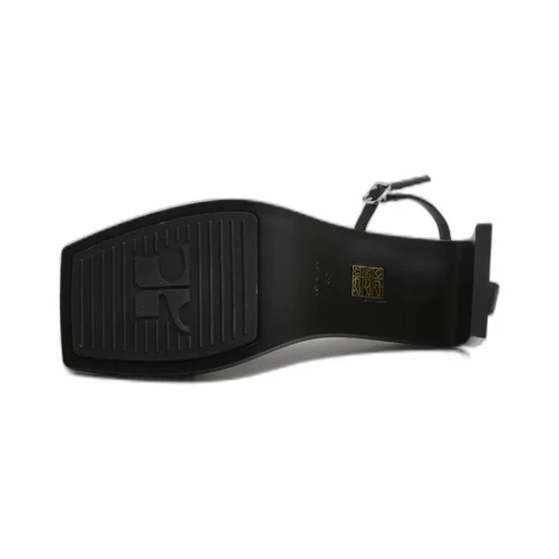 Stream Leather Sandals / Black