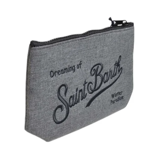Mc2 Saint Barth Logo Embroidered Zipped Clutch Bag