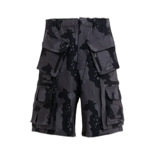 Camo Cargo Shorts / Black Camo
