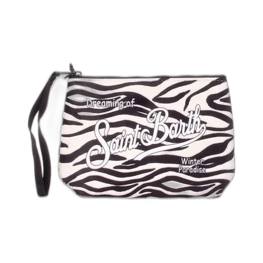 Mc2 Saint Barth Aline Zebra Print Pouch