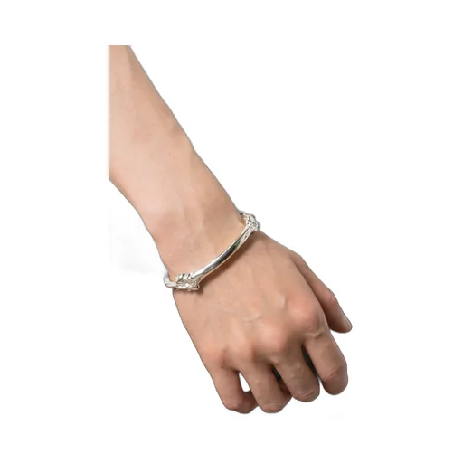 Bone Shaped Clip Caff.-M- / Sil