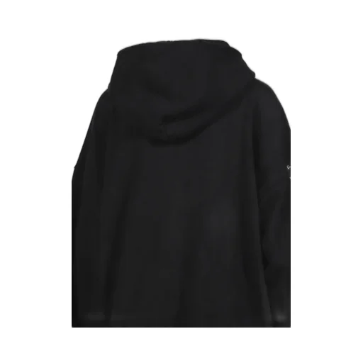 Piercing Detail Zip-Up Hoodie / Blk