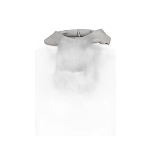 Bonded Cotton Cropped Bat Sleeves Hoodie With Embossing / Gry Gaultier