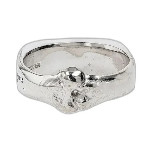 Born Shaped Signet Ring.-S- / Sil
