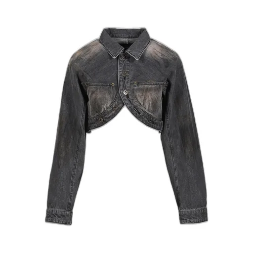 Crop Denim Jacket / Blk
