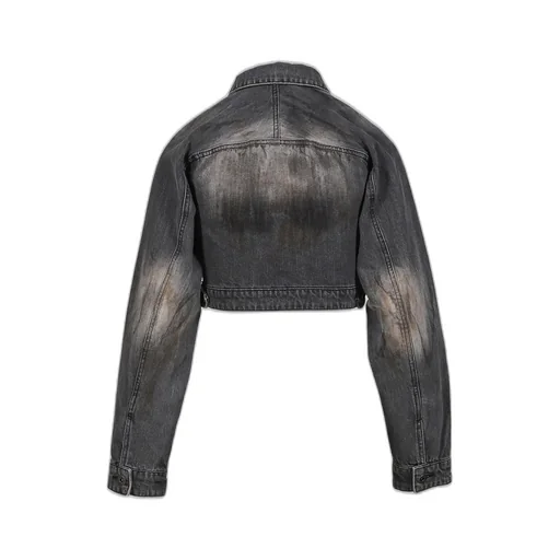 Crop Denim Jacket / Blk