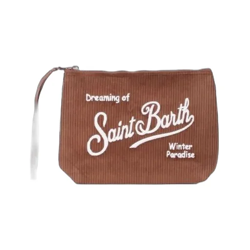 Mc2 Saint Barth Zipped Corduroy Clutch Bag
