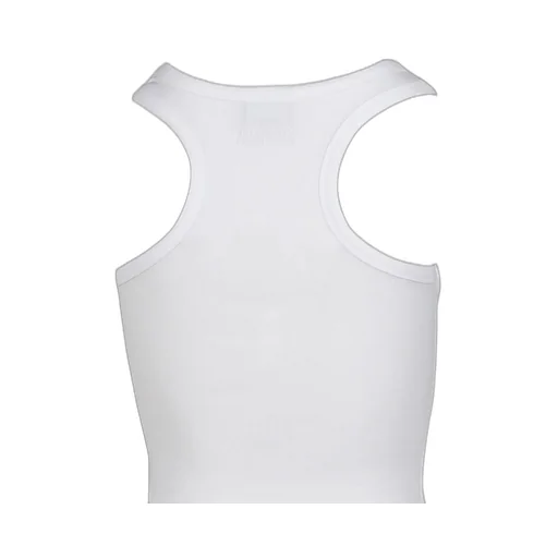 Crystal Biker Cross Tanktop / Wht