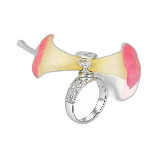 Spin Apple Core Ring / Pnk