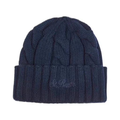 Mc2 Saint Barth Logo Embroidered Turn Up Hem Beanie