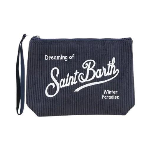 Mc2 Saint Barth Ribbed Logo Clutch Bag