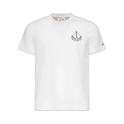 Mc2 Saint Barth Anchor Embroidered Crewneck T-Shirt