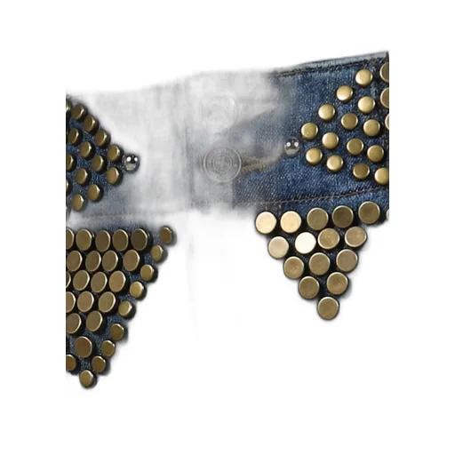 Studded Denim Mini Skirt / Indigo