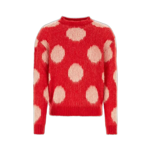 Marni Polka-Dot Knitted Crewneck Jumper