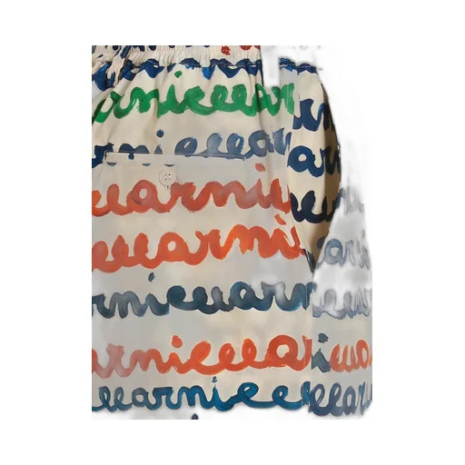 Marni Handwriting Printed Poplin Shorts