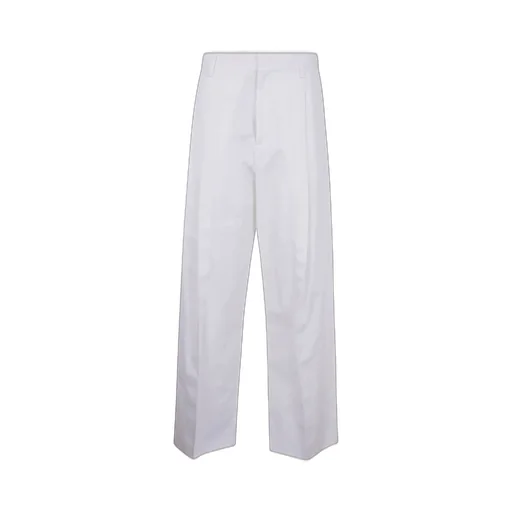Marni Maxi Pleat Pale Peach Poplin Trousers