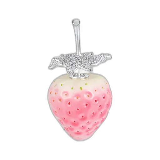 Pave Strawberry Earring / Pnk