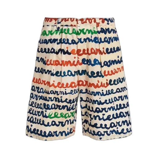 Marni Handwriting Printed Poplin Shorts
