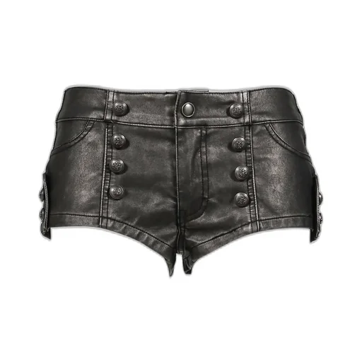 Pu Military Hotpants / Blk