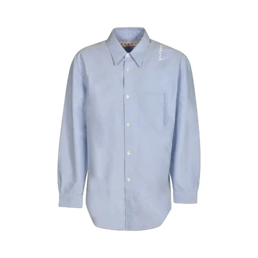 Marni Logo Embroidered Oxford Shirt