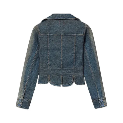 Tie-Dye Denim Jacket / Petrol Blu