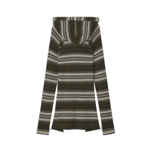 Striped Knit Sweater / Dark Brw Bei