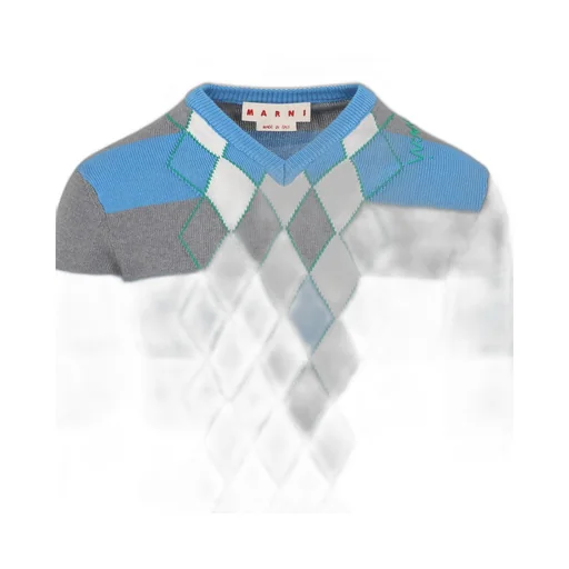 Marni Argyle Motif Striped Jumper