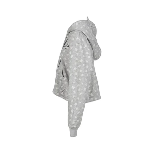 Star Jacquard Hooded Sweatshirt / Gry