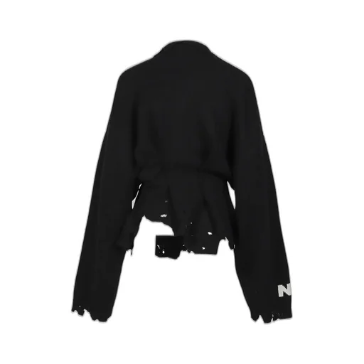 Distressed Cardigan / Blk