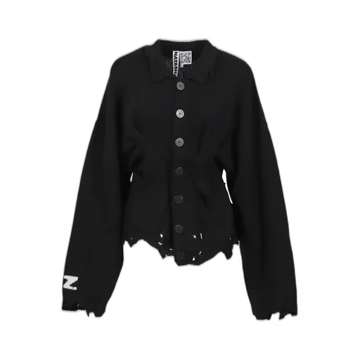 Distressed Cardigan / Blk