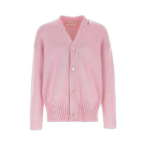 Marni V-Neck Distressed Cardigan