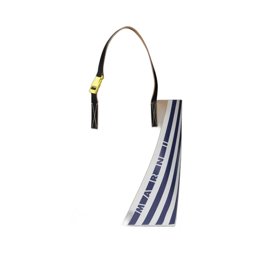 Marni Logo Printed Striped Tote Bag