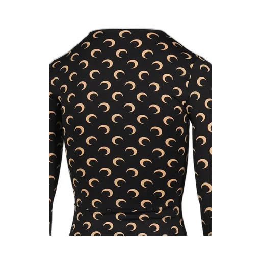 Moon Printed Jersey Ls Crewneck Top / Tan