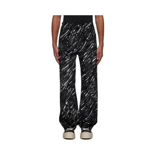 Marni Crayon Printed Wide-Leg Jeans
