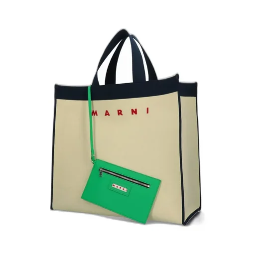 Marni Logo Print Tote Bag