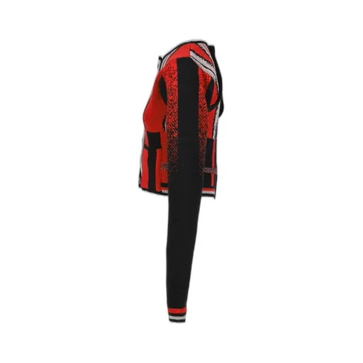 Sporty Knit Cardigan / Red