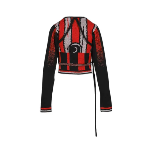 Sporty Knit Cardigan / Red