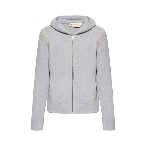 Marni Logo Embroidered Zipped Cardigan