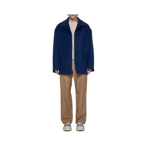 Marni Logo Patch Single-Breasted Short Coat