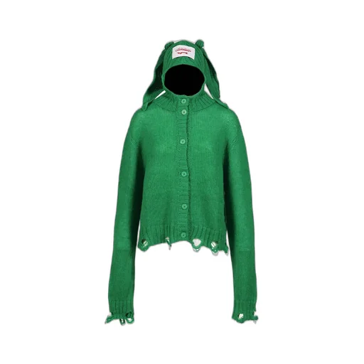 Rabbit Balaclava Cardi / Grn