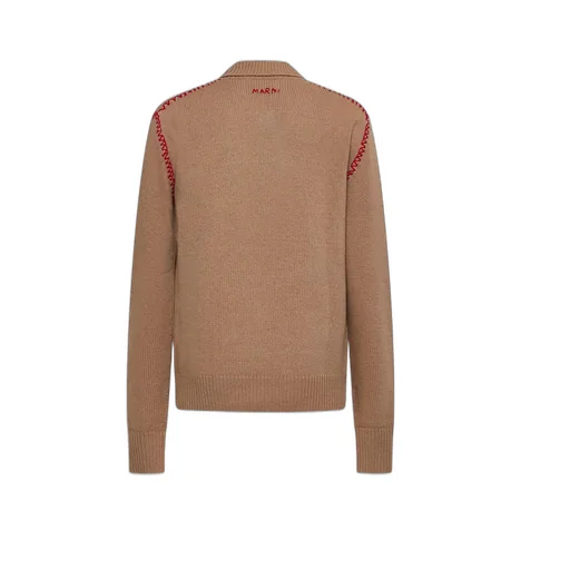 Marni Long Sleeved Knitted Polo Jumper
