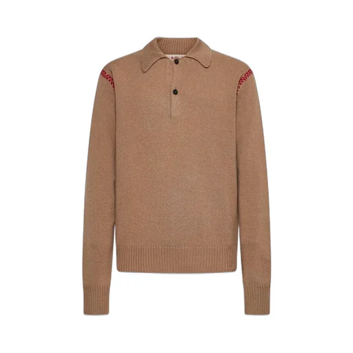 Marni Long Sleeved Knitted Polo Jumper